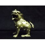 Chinese / Indian - Pixiu Gilt Bronze Figure. Mythical Beast. The Pixiu is a lucky symbol for wealth,