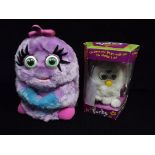 Tiger Electronics - Furby with a similar toy by Trendmasters. Playworn condition. Tallest is 26cm