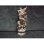 Chinese, Sino Tibetan or Buddhist Hardwood Carving. Possibly Mahakala or Nilambara-Vajrapani, a