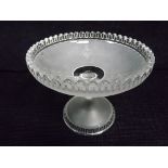 Mid 19th Century Frosted Glass Sweet Dish. Lozenge mark in the bowl of the glass. Some wear and