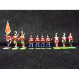 10 x Cast Lead Painted Soldiers. Britains, William Grant, Hill & Co and W. Britans. Various