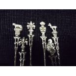 Sterling Silver .925. Phillips Jewellers(Headrow, Leeds) - 6 x Spoons and Sugar Tongs. Decorated
