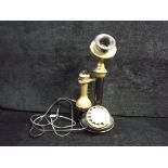Astral Telecom (Stoke on Trent) - Candlestick Telephone for restoration. Brass fittings. Some rust