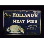 'Try Holland's Meat Pies' Sign. Appetising and Delicious. Walter Holland & Sons, Baxendale, Lancs.