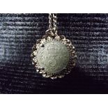 George V Silver Sixpence 1920. Mounted on a Sterling Silver Chain.