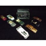 9 x Jaguar Die-Cast Cars. Makers are 2 x Maisto, 2 x M.C. Toy, Lledo(boxed), 2 x Solido, Corgi and