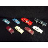 8 x Dinky / Meccano Jaguar Die-Cast Cars. 4 x Model 195 3.4 Litre's, 2 x Burgandy / Maroon, 1 x