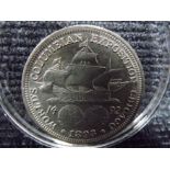 American Coin - 1893 U.S.A. 'Columbian Exposition 'Half Dollar. Some Lustre. Plastic Case