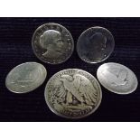 5 x United States Coins. 1934 Liberty Half Dollar, 1929 Quarter, 1932 Quarter, 1776-1976