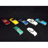 7 x Corgi Jaguar Die-Cast Cars. Model 208 - 2.4 Litre in White, Model - 238 Mark X Saloon in