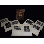 Konrad Volkert German 1906 - 1999. 'Land und Leute'. Complete Set of 8 x Woodcut Prints copyright in