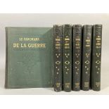 Le PANORAMA de la GUERRE. 6 volumes reliés. Librairie Jules Tallandier-Paris. Quelques reliures