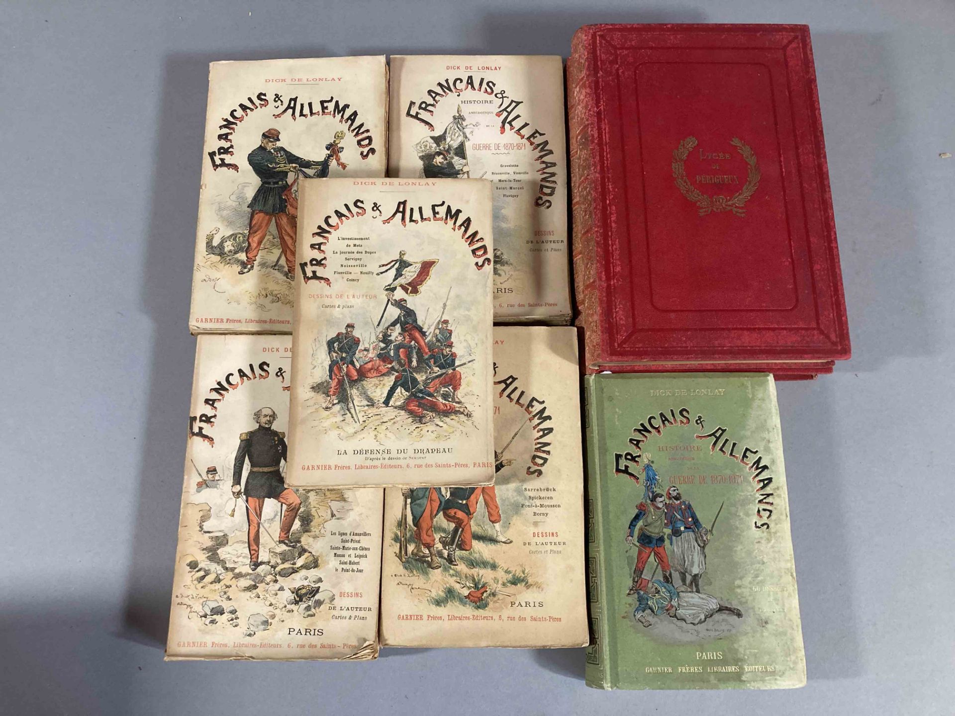 Guerre 1870-71 : lot de 8 volumes reliés et brochés : Français et Allemands par Dick de Lonlay - Bild 2 aus 6