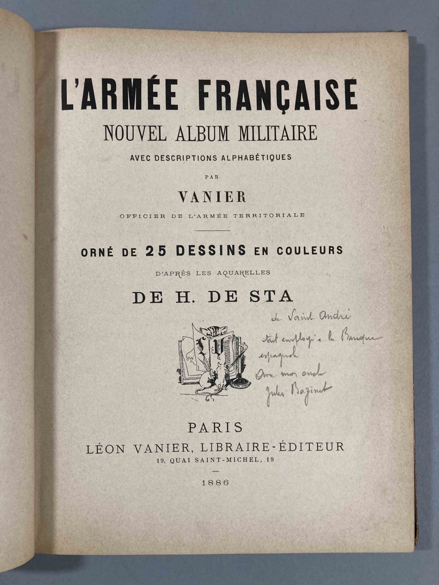 VANIER et H de STA. L’armée française » Abécédaire illustrée. Librairie Léon Vanier- Paris. 1886. - Image 4 of 8