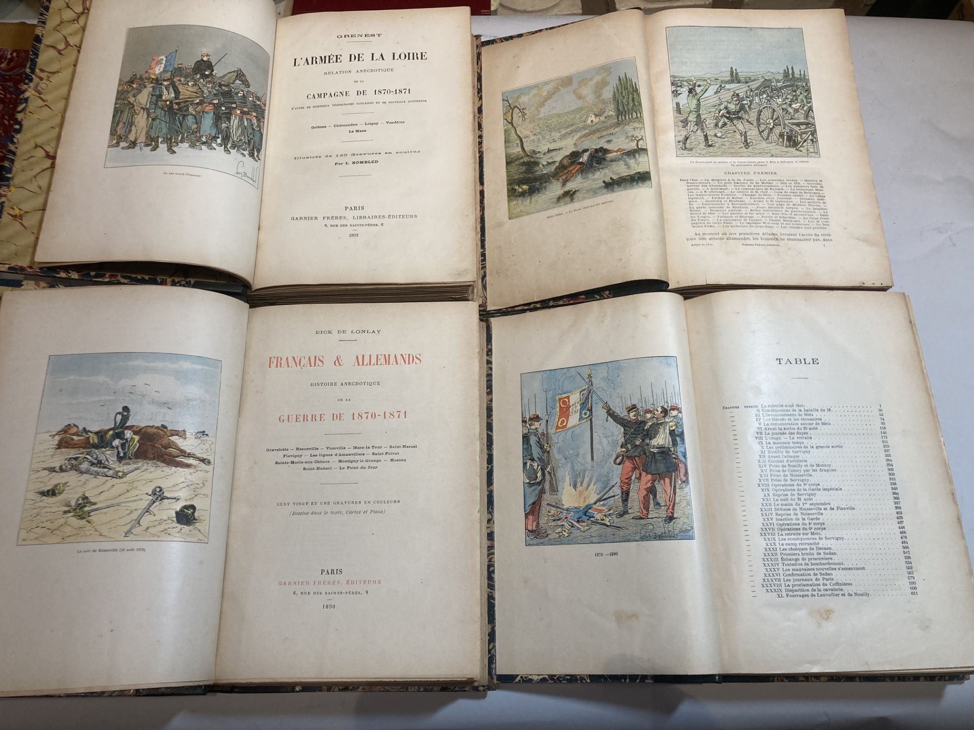 Lot- Guerre de 1870 : GRENEST, L’armée de l’Est, L’Armée de la Loire, Garnier frères éditeurs – - Bild 5 aus 6