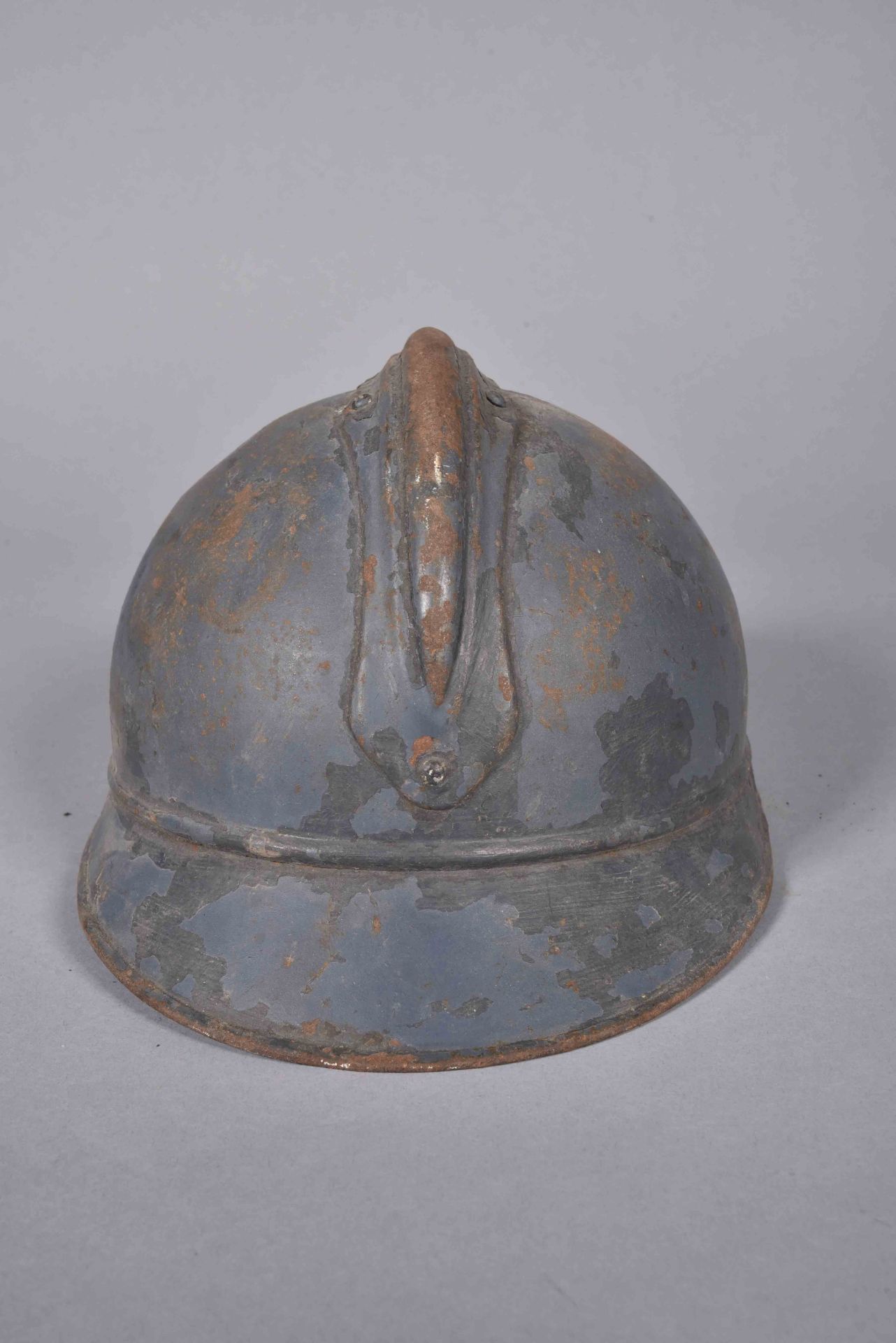 Casque Adrian 1915. Infanterie. Peinture bleu clair d’usine avec restes d’une couche de peinture - Bild 3 aus 6