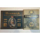Lot- Guerre de 1870-71. Deux ouvrages illustrés et reliés, en langue allemande, BISMARCK 1815-1915