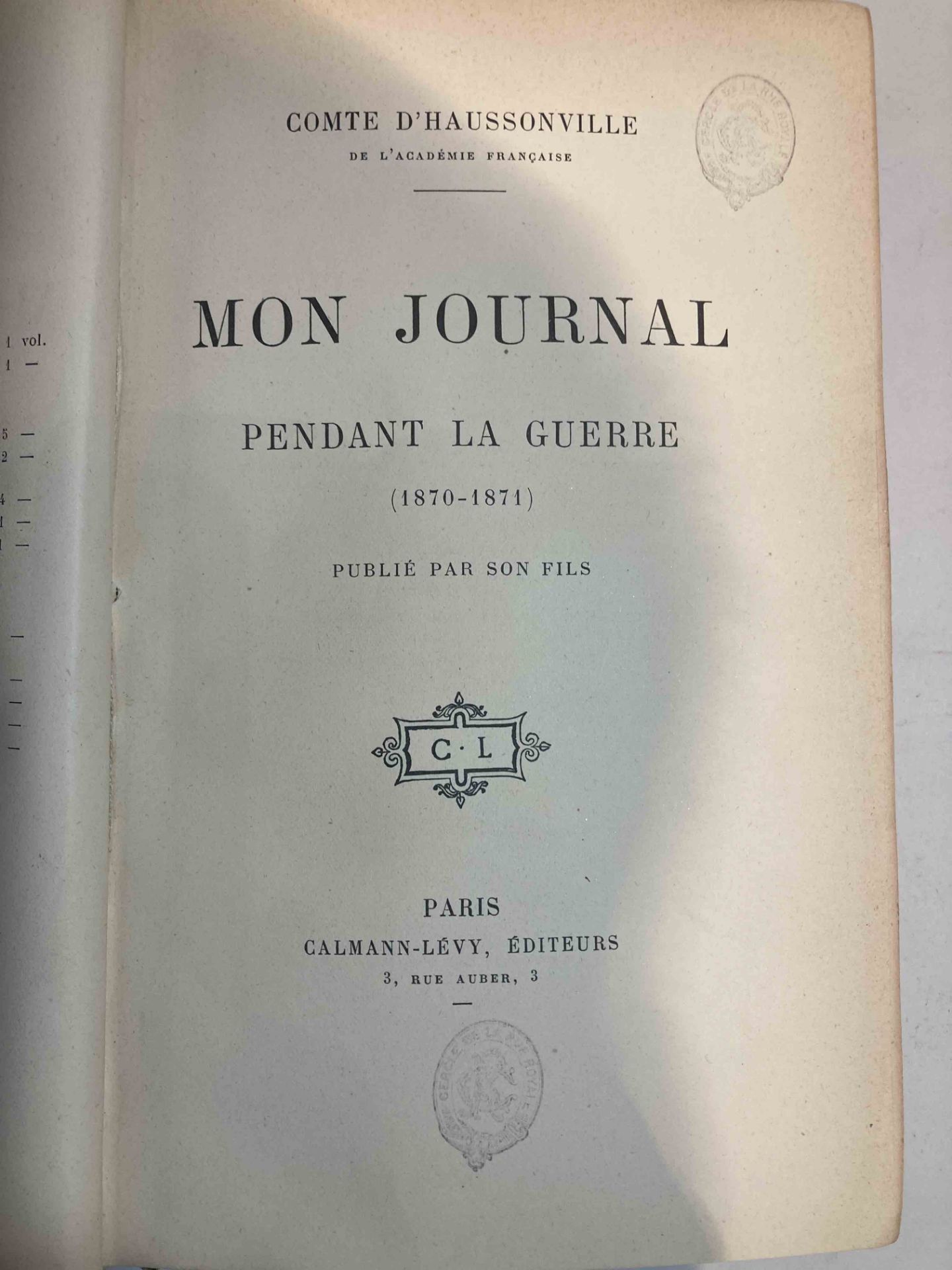 Lot- Guerre de 1870 : GRENEST, L’armée de l’Est, L’Armée de la Loire, Garnier frères éditeurs – - Bild 4 aus 6