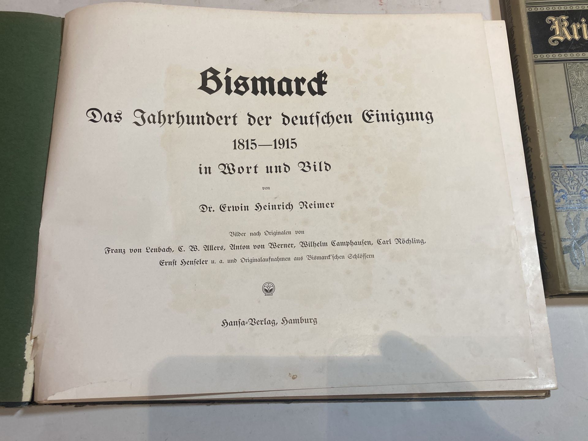 Lot- Guerre de 1870-71. Deux ouvrages illustrés et reliés, en langue allemande, BISMARCK 1815-1915 - Bild 3 aus 10