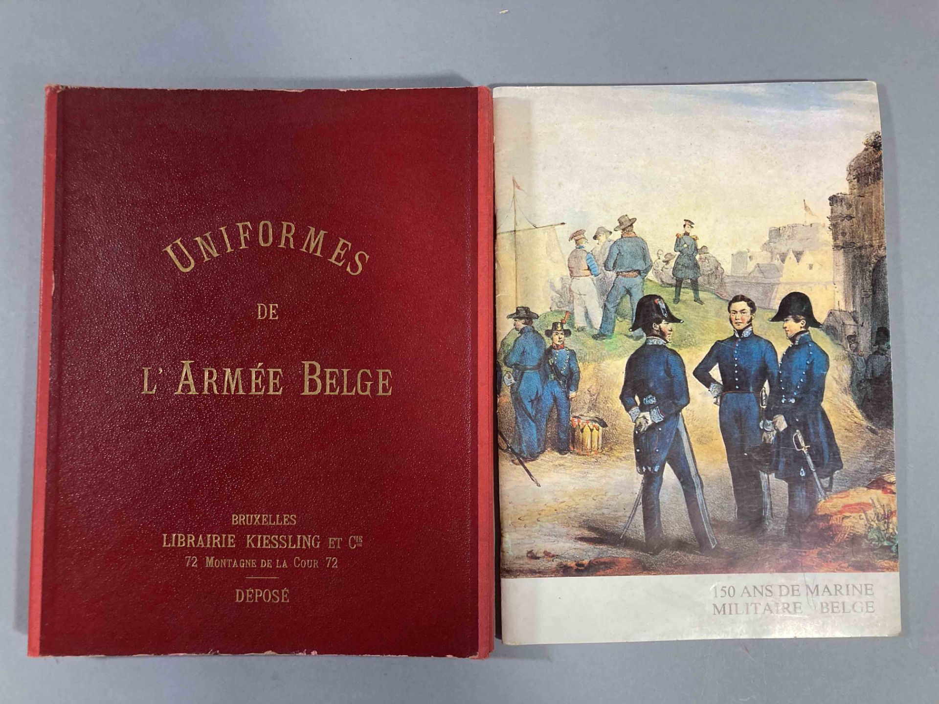 UNIFORMES DE L’ARMEE BELGE. 12 planches avec chromolithographies. Librairie Kiessling – Bruxelles. - Bild 2 aus 8