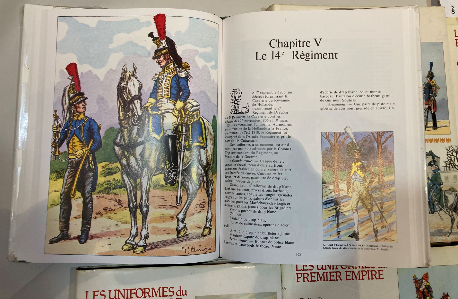 Commandant BUCQUOY. Les uniformes du premier Empire. 6 volumes reliés : La Cavalerie légère, Etat- - Bild 5 aus 8
