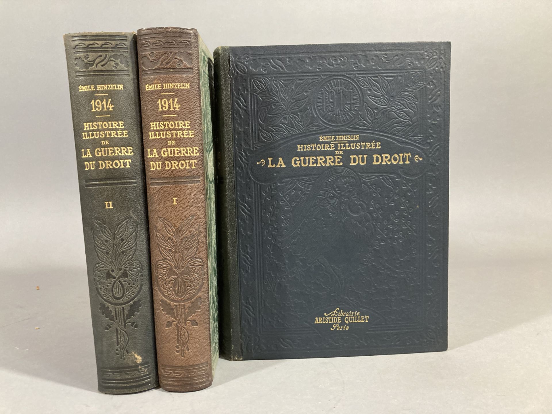 Emile HINZELIN. Histoire illustrée de la guerre du Droit. Librairie Aristide Quillet. 3 volumes.