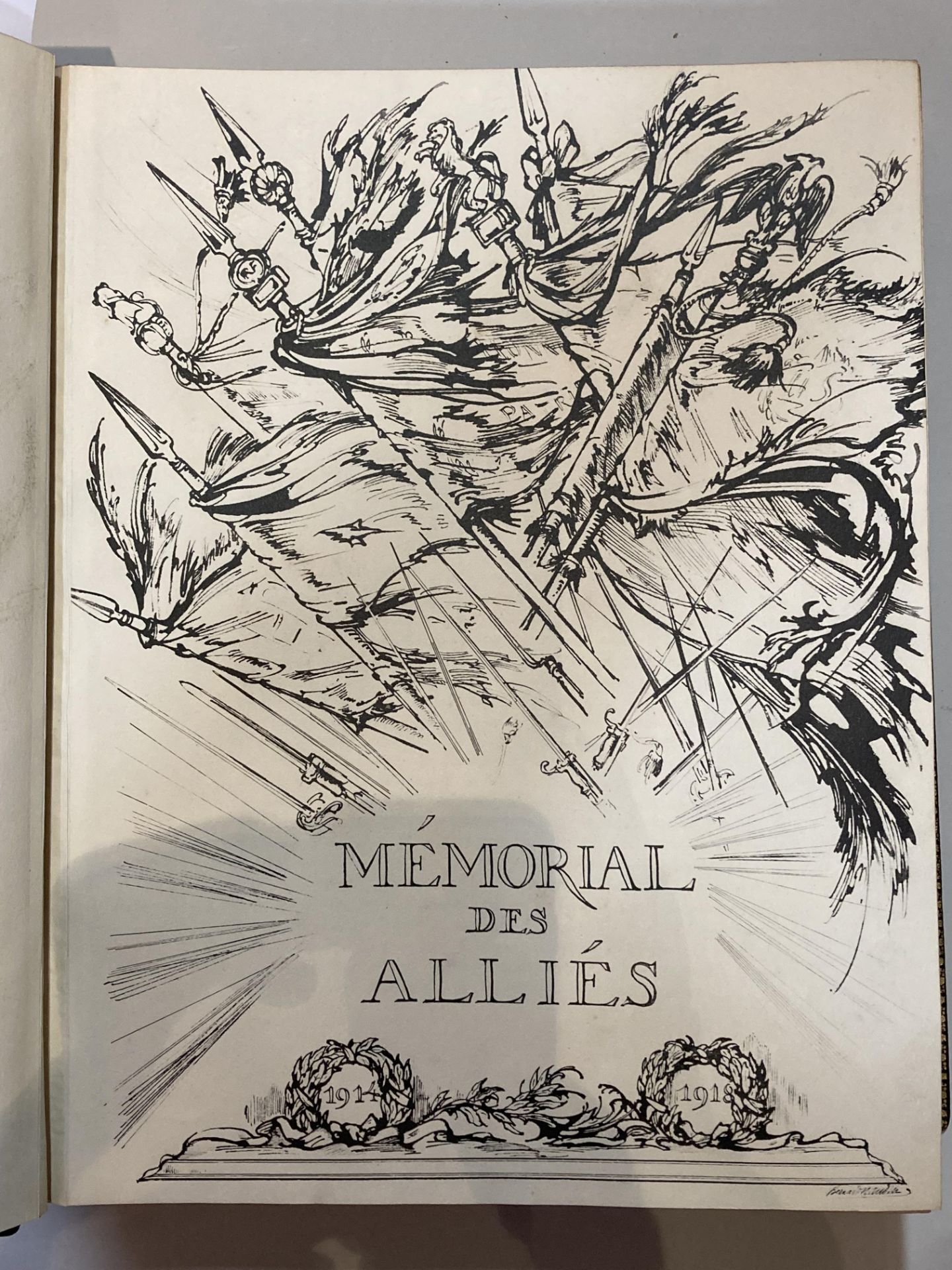 MEMORIAL des ALLIES. Ouvrage collectif, recueil de lettres autographes et illustrations des - Image 2 of 6