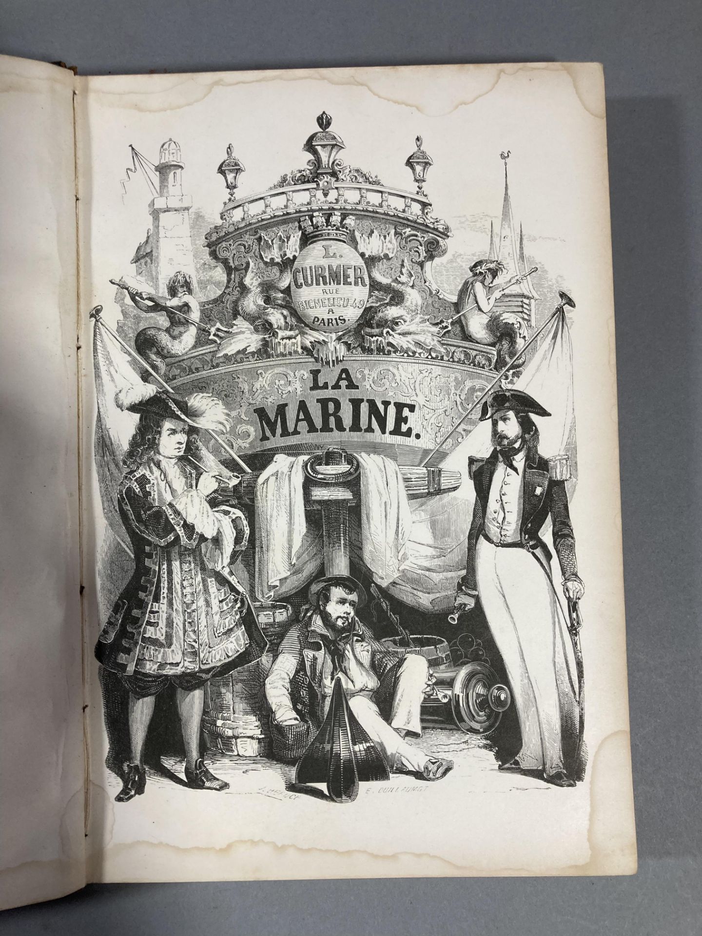 G.L. PESCE. La navigation sous-marine » Librairie Vuibert Paris, circa 1890.dos accidenté. On y - Bild 3 aus 4