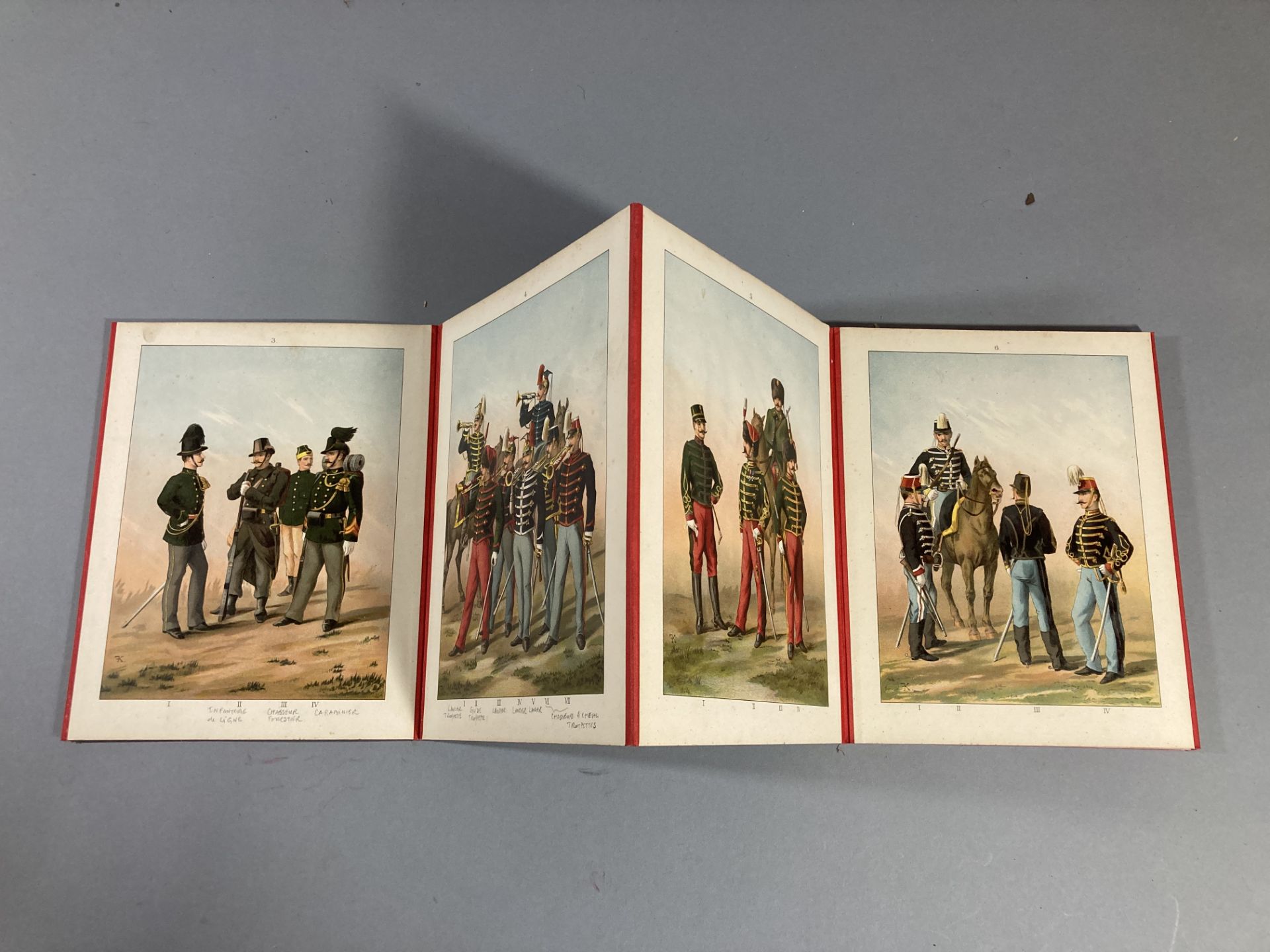 UNIFORMES DE L’ARMEE BELGE. 12 planches avec chromolithographies. Librairie Kiessling – Bruxelles. - Bild 3 aus 8