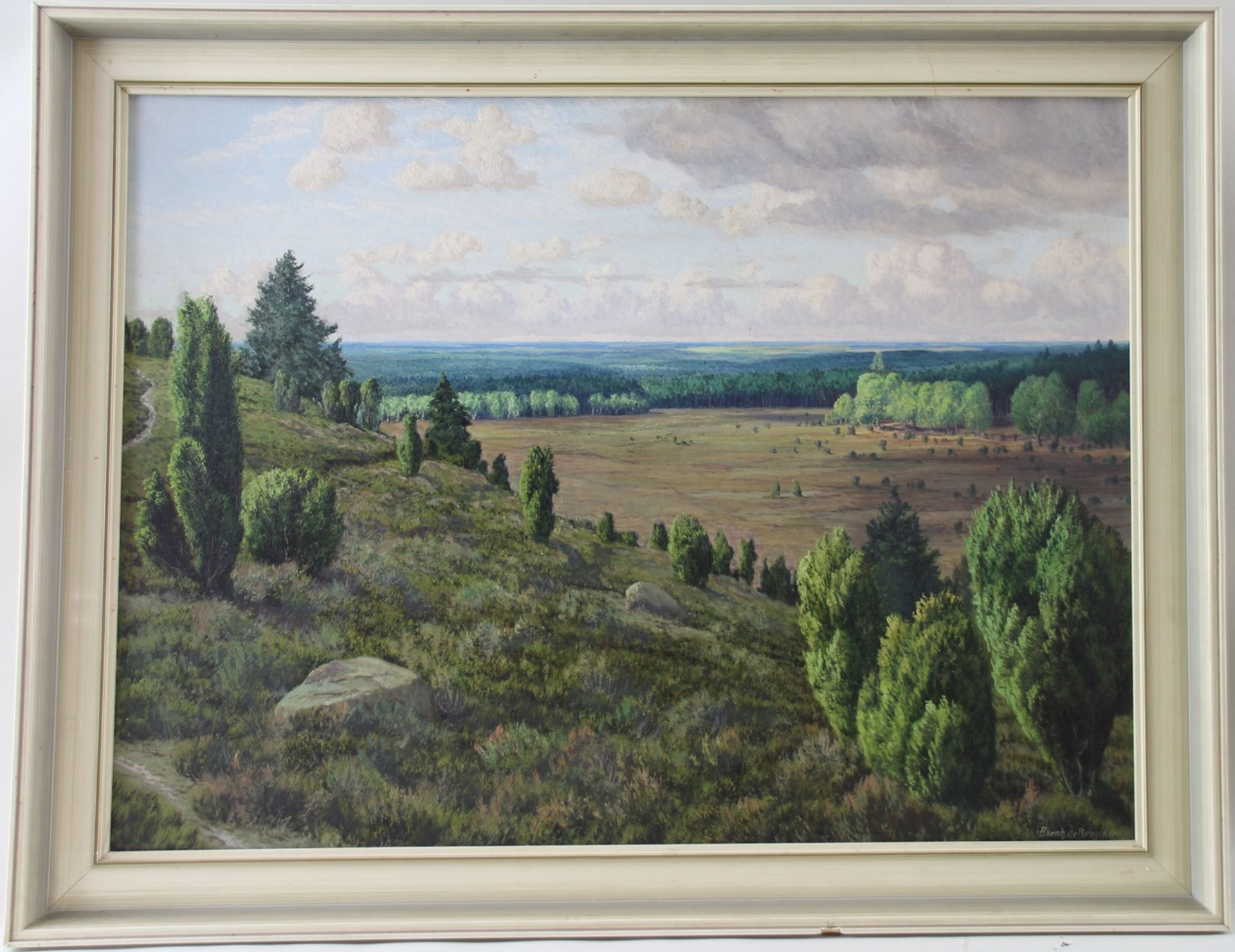 Bernhard de Bruycker (1891 - 1971) - ÖL/HF., "Totengrund i. d. Lüneburger Heide", 1944 , unten