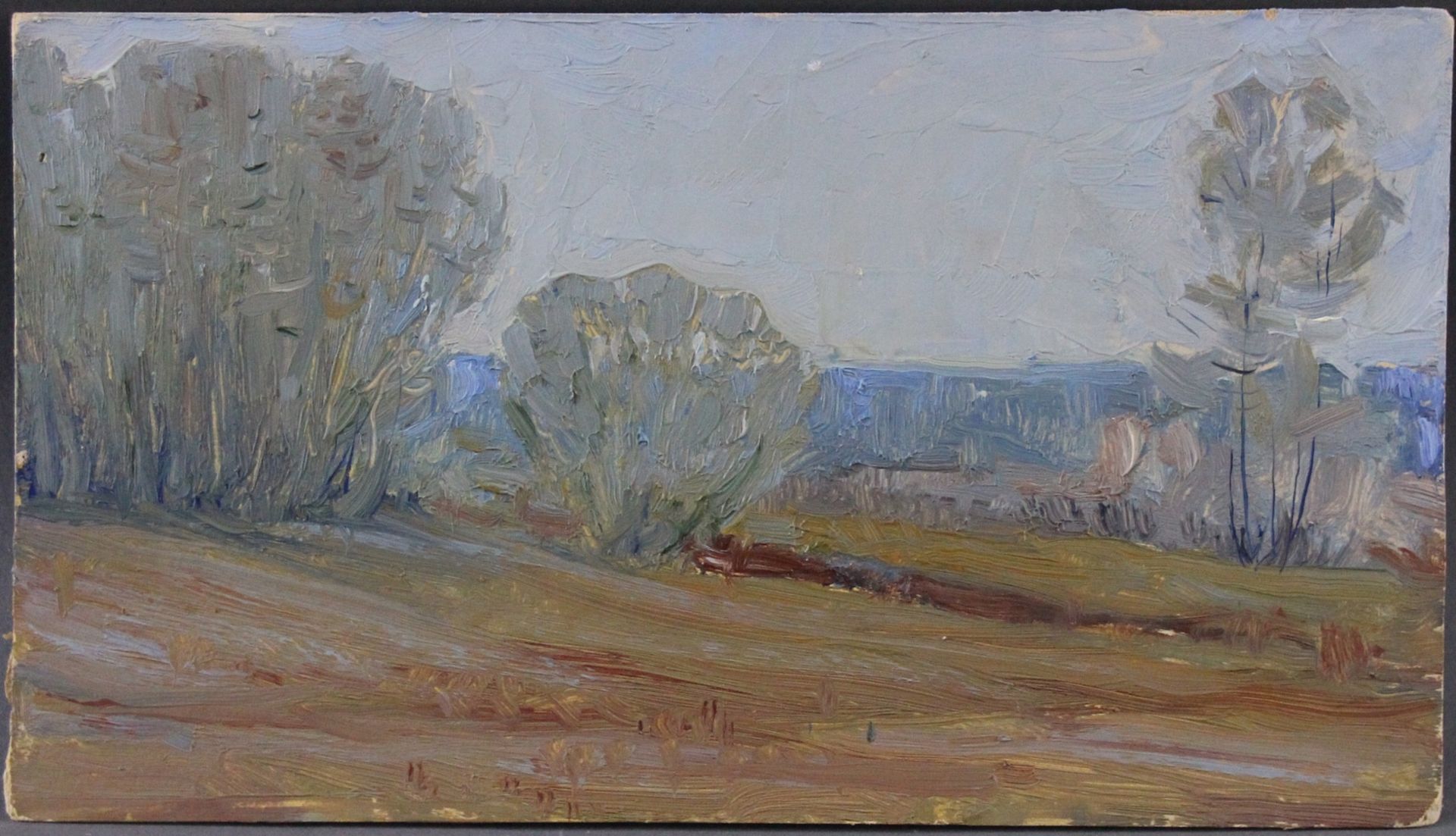 Wladimir Antonowitsch Belonowitsch (1924 - 1995) - ÖL/MK., "Landschaft im Licht", 1979 , verso