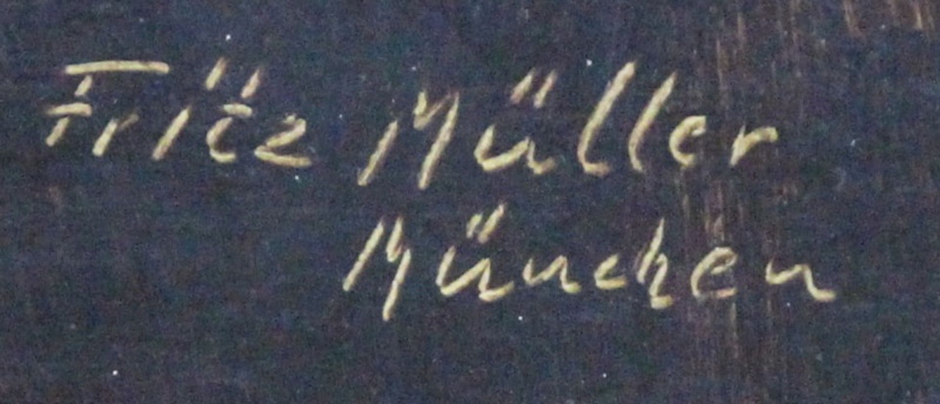 Fritz Müller (1913 - 1972) - ÖL/HF., "Bajuwar mit Rauschebart und Pfeife" , oben rechts signiert und - Bild 2 aus 2