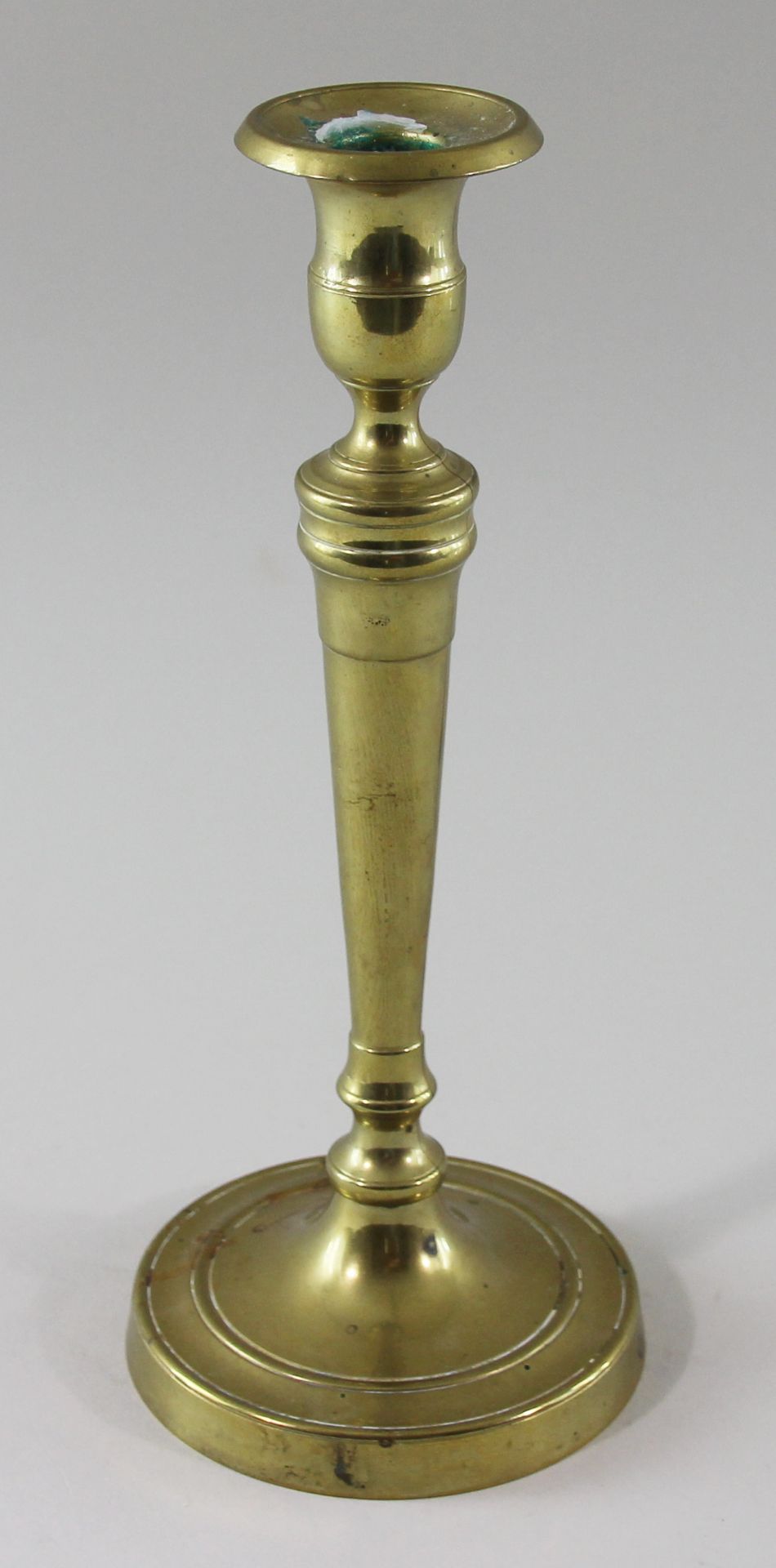 Kerzenleuchter, Messing, um 1900 guter Zustand, Höhe ca.: 25,5cm, Tellerfuß-Durchmesser ca.: 10,5cm