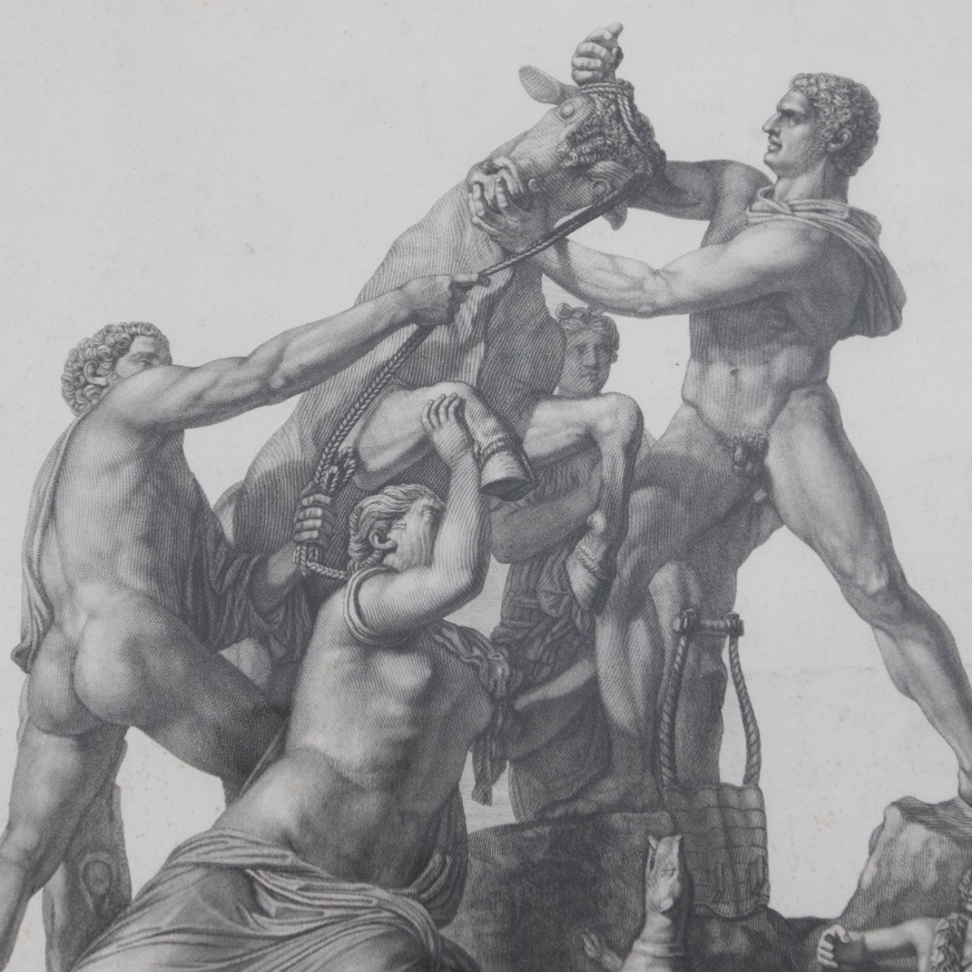 Francesco Piranesi. Gruppo Antico di figure d. volgarme il Toro Farnese. - Bild 2 aus 3