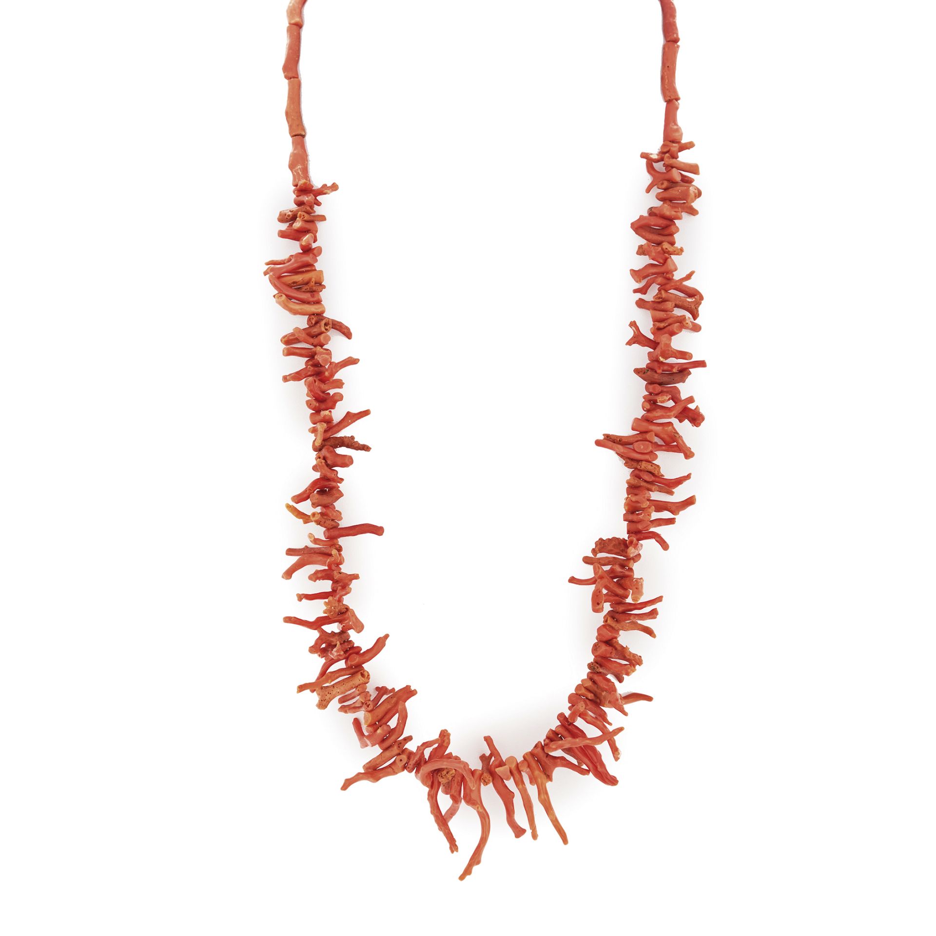 Lote de tres collares de raíz de coral. - Bild 2 aus 4