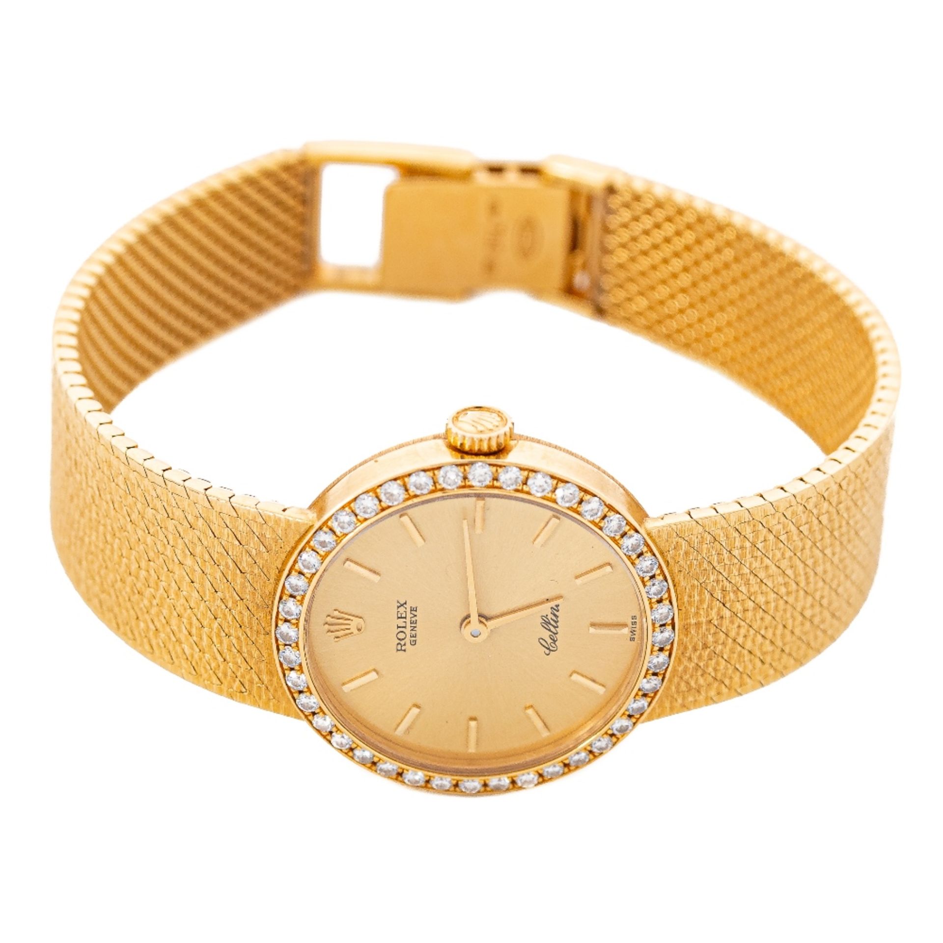 Rolex Cellini, reloj de pulsera para señora en oro con diamantes. - Bild 2 aus 4