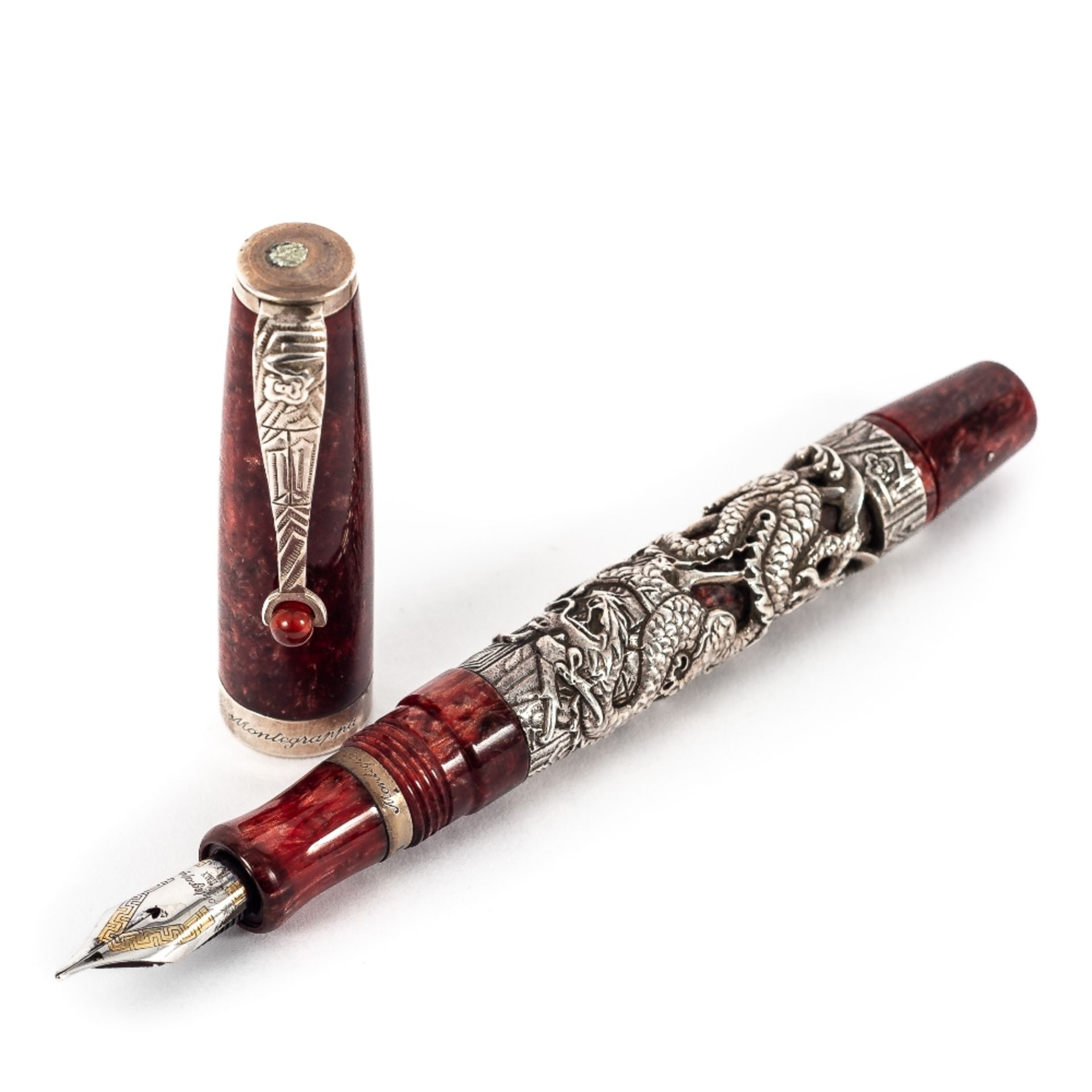 Pluma estilográfica Montegrappa colección "Oriental Zodiac" modelo "Dragon", 1998. - Bild 2 aus 2