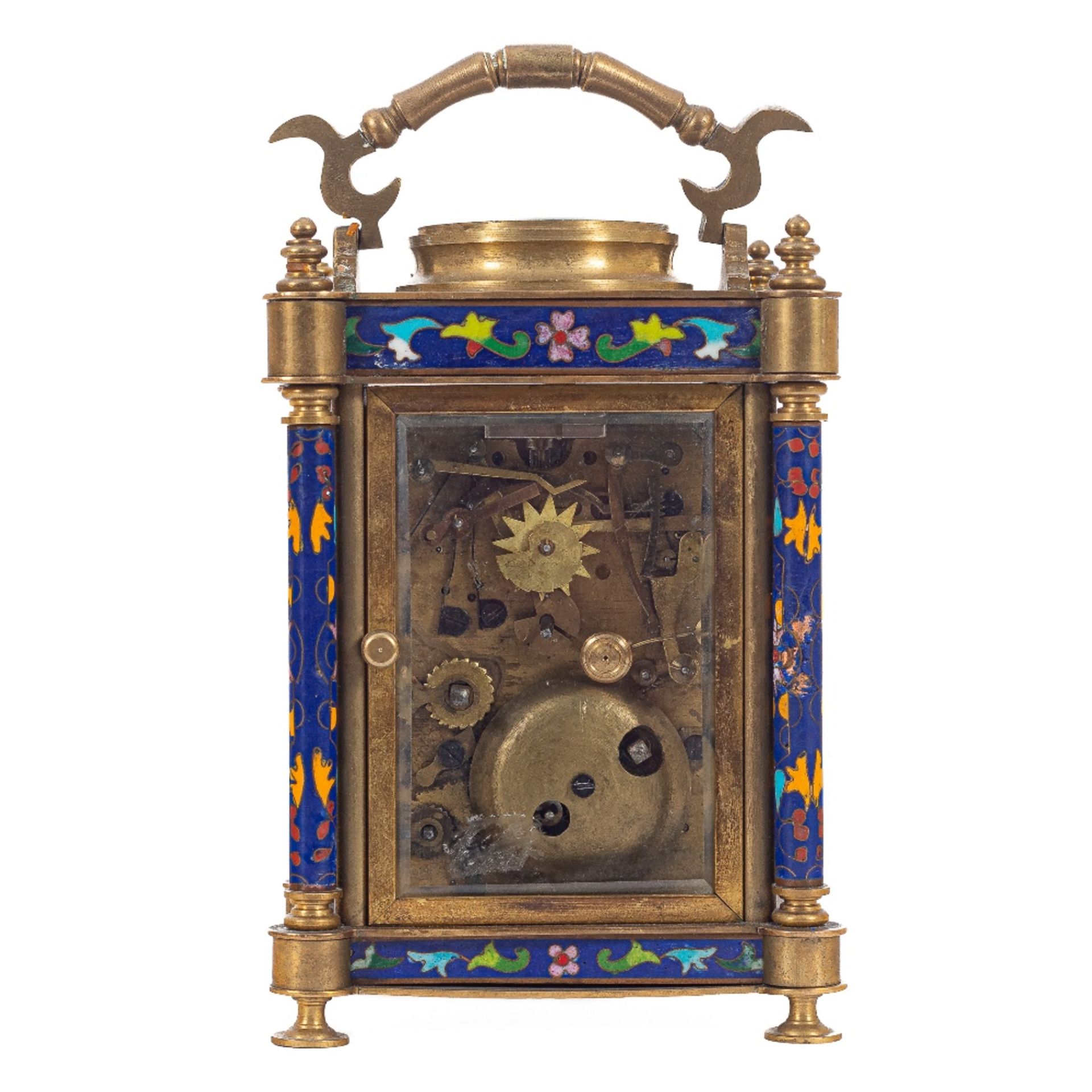 Reloj de sobremesa en bronce y esmalte cloisonné, fles. del s.XIX.  - Bild 2 aus 2