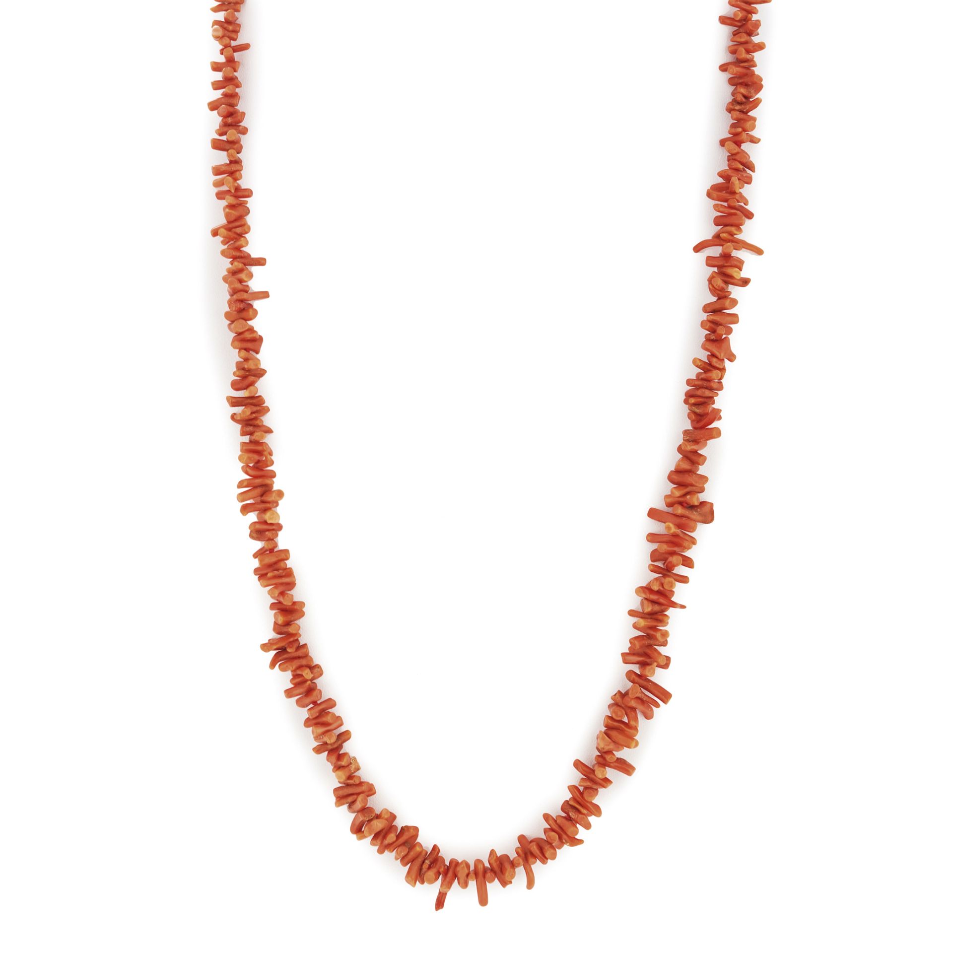 Lote de tres collares de raíz de coral. - Bild 4 aus 4