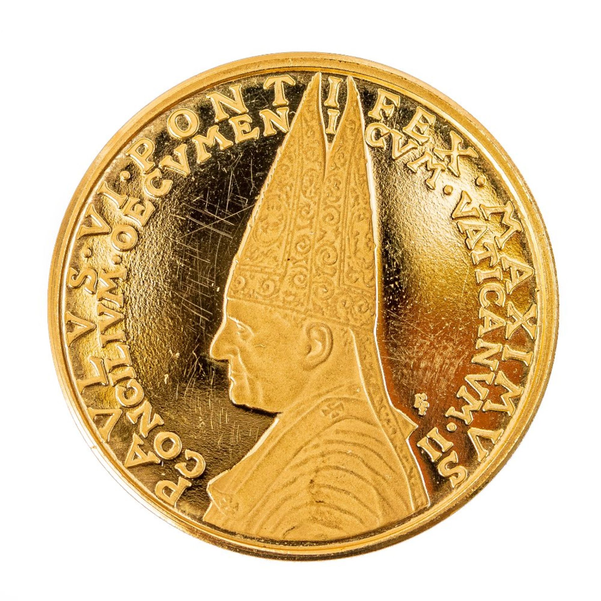 Medalla conmemorativa del II Concilio Ecuménico del Papa Pablo VI. Oro 22K. 