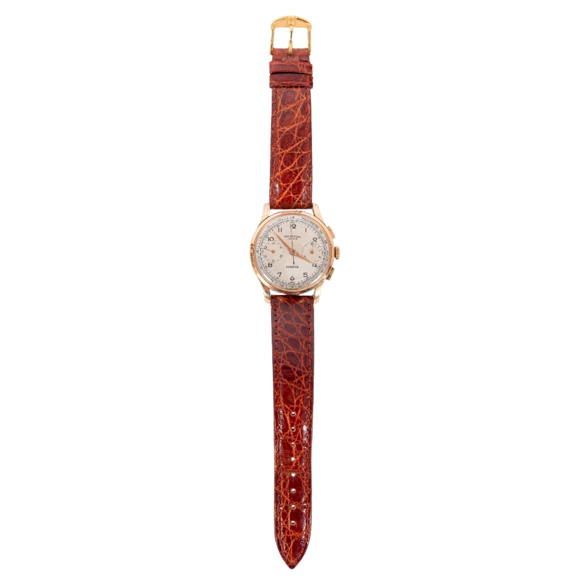 Universal Genève Compur, reloj de pulsera para caballero en oro, c.1940. - Bild 2 aus 2