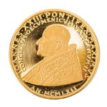 Medalla conmemorativa del Concilio Vaticano II de Juan XXIII, 1962. Oro 22K.