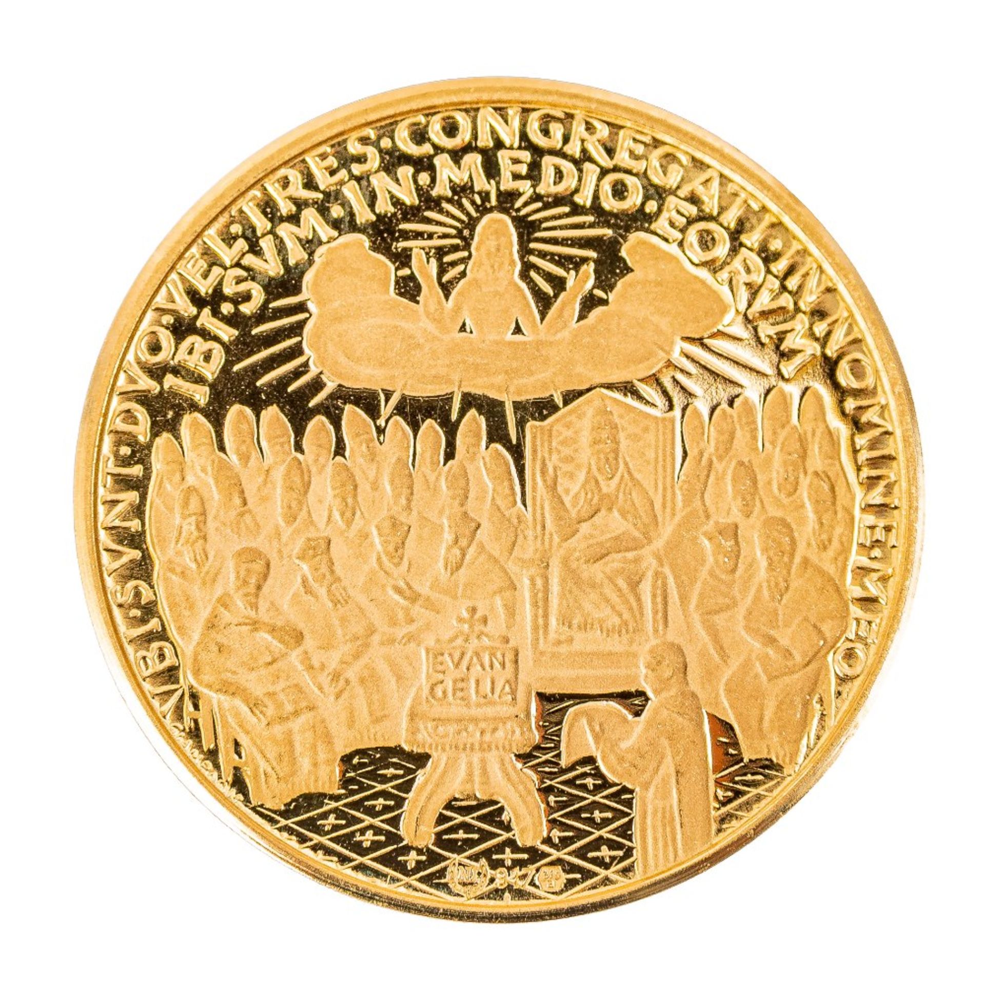 Medalla conmemorativa del Concilio Vaticano II de Juan XXIII, 1962. Oro 22K. - Image 2 of 2
