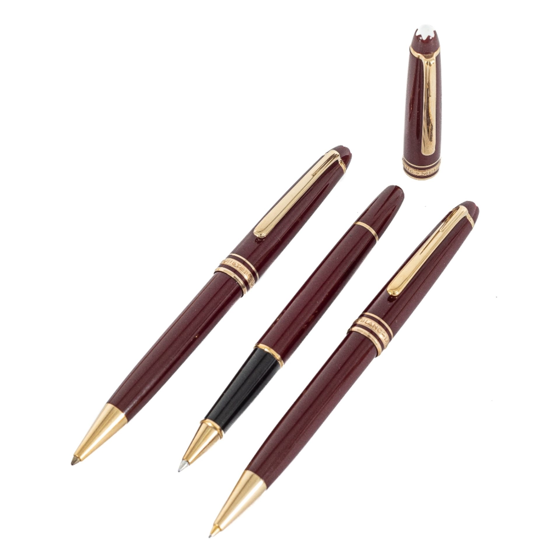 Juego de bolígrafo, roller y portaminas Montblanc colección "Meisterstück Classique". - Image 2 of 4