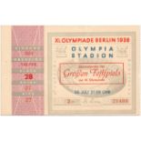 1936 BERLIN OLYMPICS PREGAME CELEBRATIONS TICKET