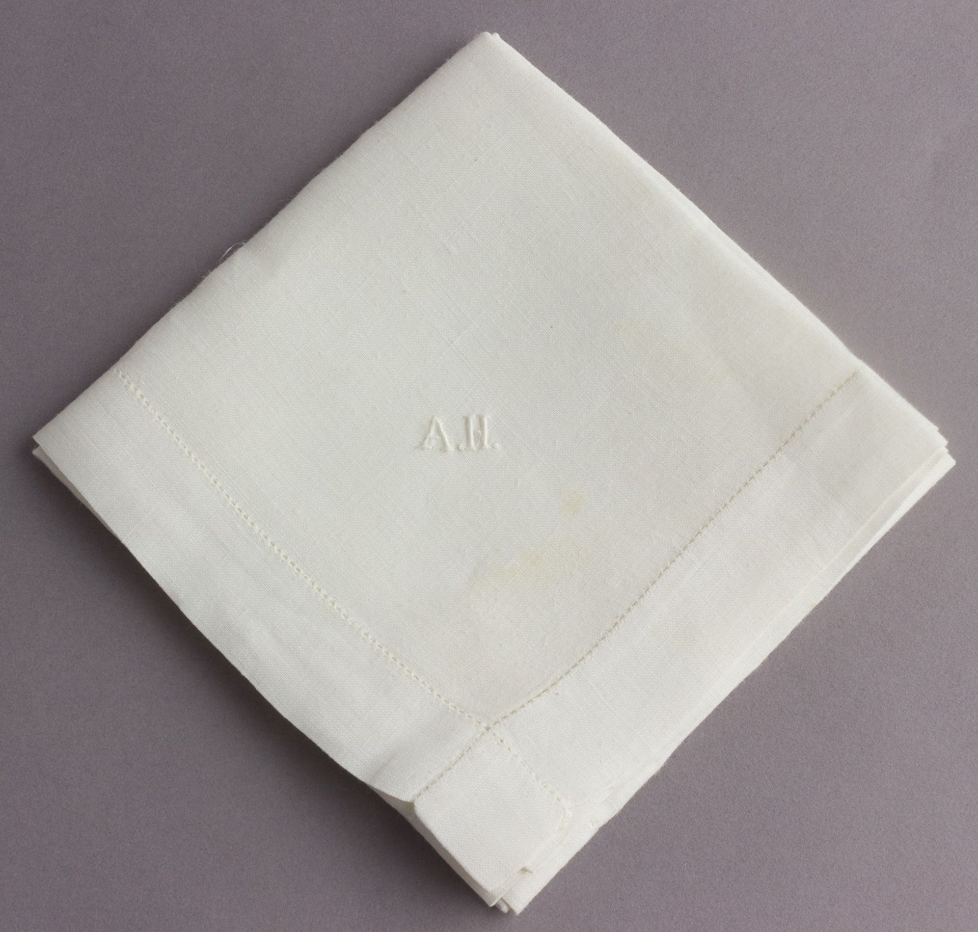 ADOLF HITLER'S LINEN MONOGRAM HANDKERCHIEF