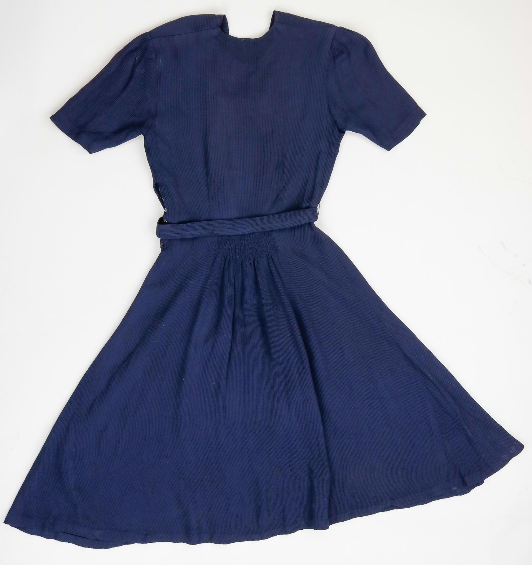 EVA BRAUN'S BELTED BLUE DRESS WITH INITIALED NAME TAG - Image 2 of 5