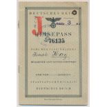 'J'-STAMPED PASSPORT OF AN AUSTRIAN SALES REPRESENTATIVE