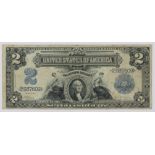 1899 INVERTED REVERSE $2.00 SILVER CERTIFICATE