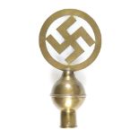 THIRD REICH BRASS FLAG POLE TOPPER